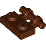 Lego destička 1x2 s tyčinkou (držákem), červeno hnědá (4211209, 4271946, 4561796, 4617030, 6078092)